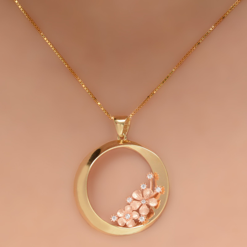 نیم ست طلا 18 عیار زنانه طلای مستجابی مدل ورسا کد 67151