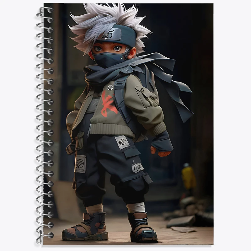 دفتر زبان 50 برگ خندالو مدل سه خط طرح انیمه ناروتو (Naruto) کد N2980