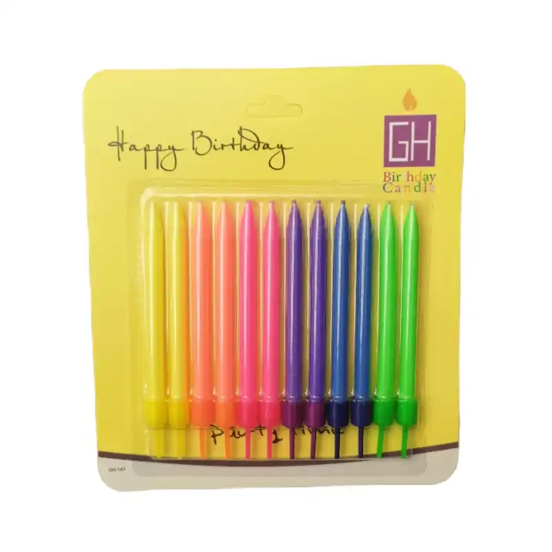 شمع تولد مدل پاستیلی GH بسته 12 عددی