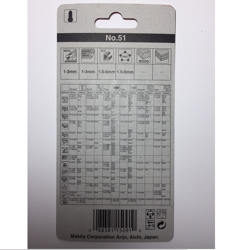 تیغه اره عمود بر ماکیتا کد A-86561 مجموعه 5 عددی تیغه اره عمود بر ماکیتا کد A-86561 مجموعه 5 عددی