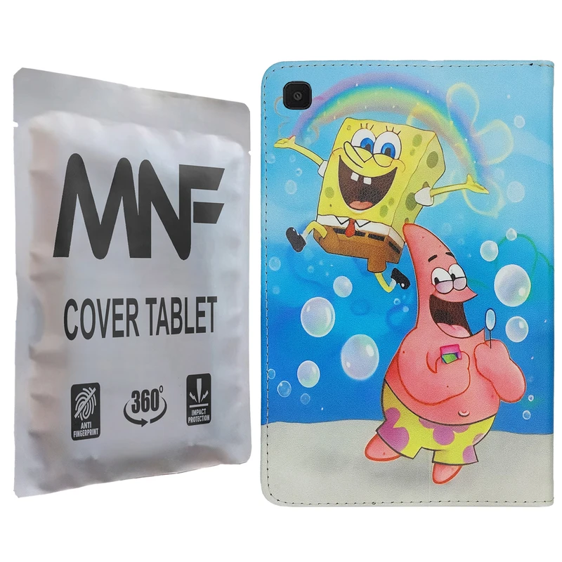 کیف کلاسوری ام ان اف طرح باب اسفنجی و پاتریک کد M-322 مناسب برای تبلت سامسونگ Galaxy Tab A7 10.4 2020 / T505