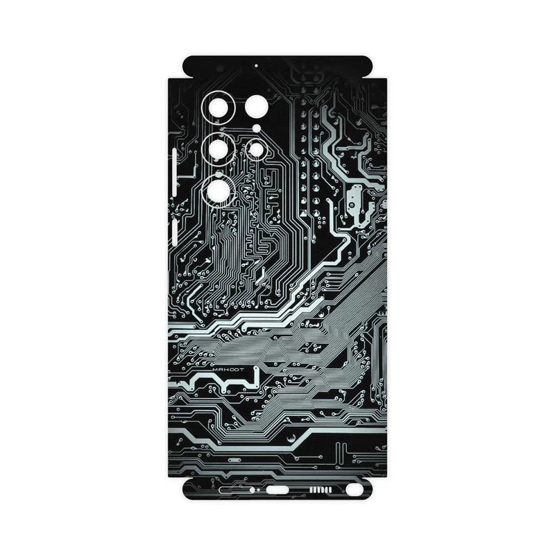 برچسب پوششی ماهوت مدل Black-Printed-Circuit-Board-FullSkin مناسب برای گوشی موبایل سامسونگ Galaxy S22 Ultra 5G
