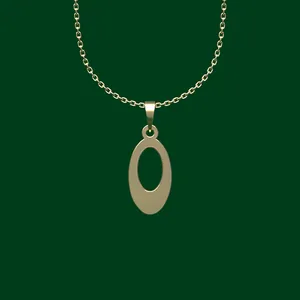 گردنبند طلا 18 عیار زنانه مدوپد مدل هندسی کد FF2-1-1062