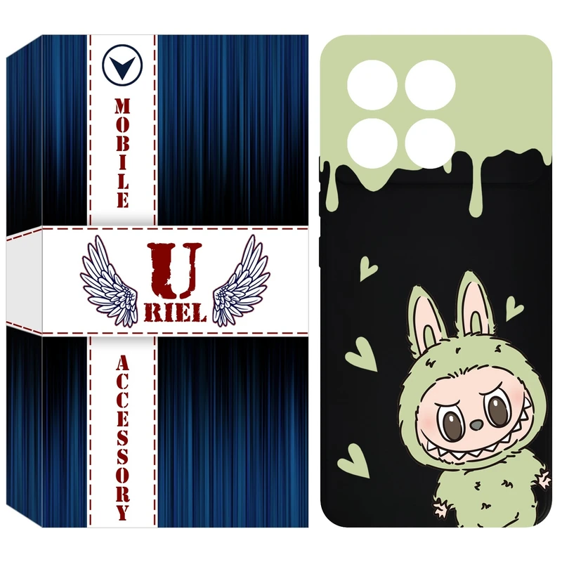 کاور یوریل قاب مدل KSH کد 132 طرح عروسک لبوبو مناسب برای گوشی موبایل شیائومی Poco F6 Pro / Redmi K70 / K70 Pro