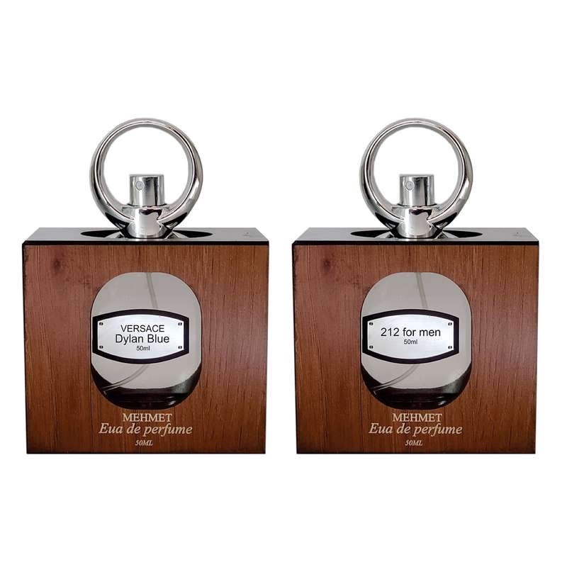 ست ادو پرفیوم مردانه مهمت مدل ورساچه دیلن بلو و 212 وی ای پی حجم 50 میلی لیتر مجموعه دو عددی