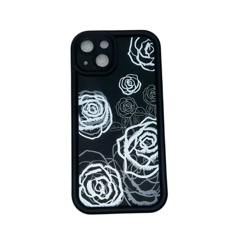 کاور مدل سیلیکونی طرح گل رز کد Ros701 مناسب برای گوشی موبایل اپل  Iphone 15