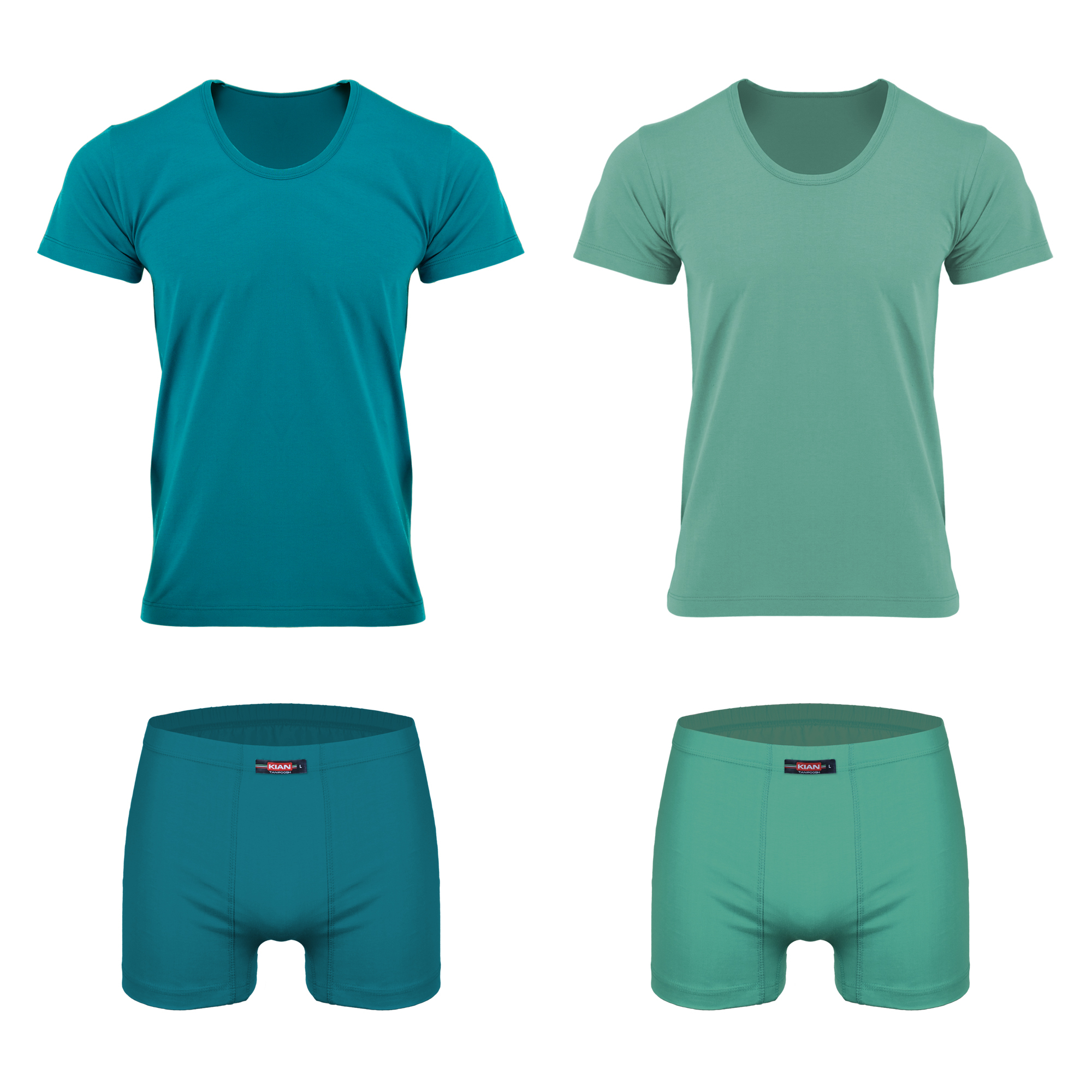 ست شورت و زیرپوش مردانه کیان تن پوش مدل 112288 مجموعه 2 عددی