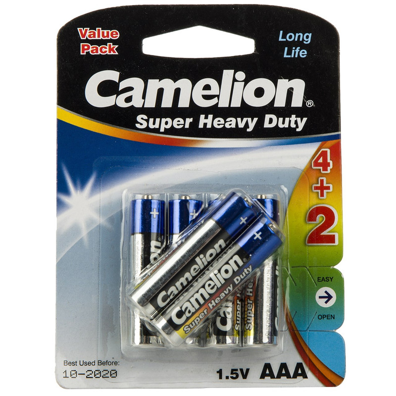 باتری قلمی و نیم قلمی کملیون مدل Super Heavy Duty بسته 12 عددی