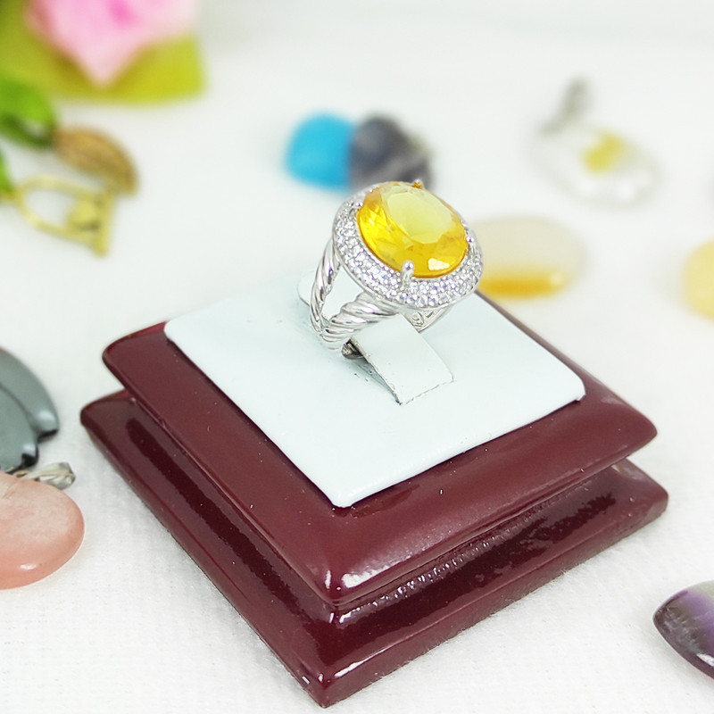 انگشتر نقره زنانه سلین کالا مدل مریم سیترین انگشتر نقره زنانه سلین کالا مدل مریم سیترین