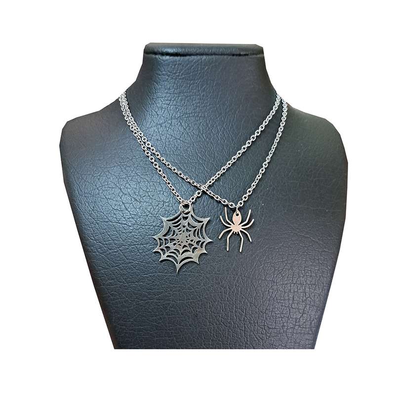 گردنبند مدل عنکبوت و تار عنکبوت بسته 2 عددی گردنبند مدل عنکبوت و تار عنکبوت بسته 2 عددی