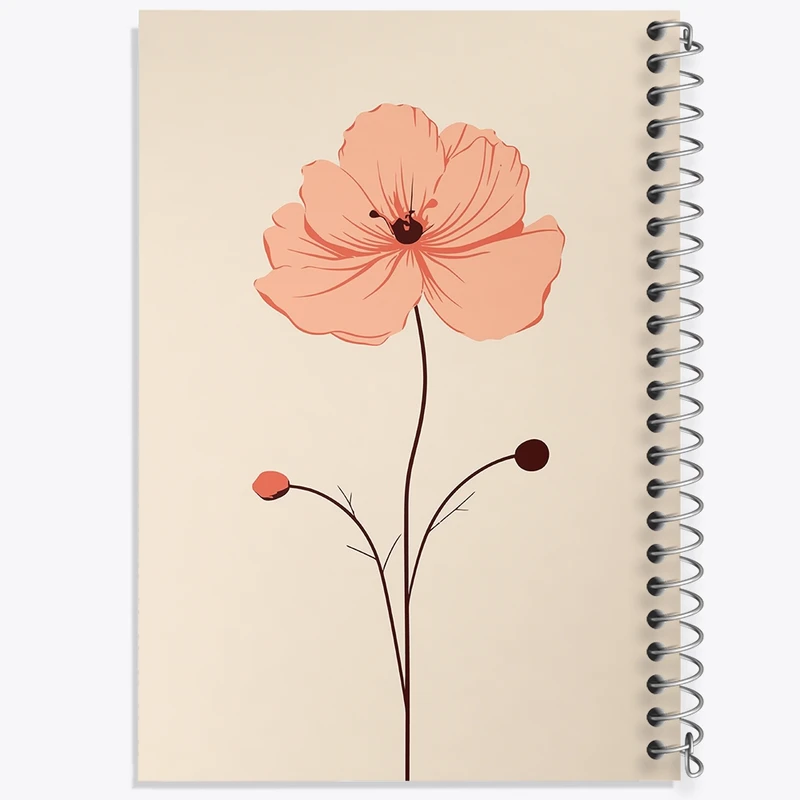 دفتر ژورنال نویسی 50 برگ خندالو مدل نقطه ای طرح گل کد F1428