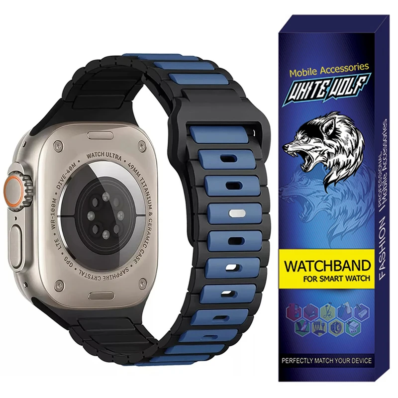 بند وایت ولف مدل Sil-Ripp مناسب برای ساعت هوشمند اسمارت واچ PRO T900 / HIWATCH PRO T800 49mm