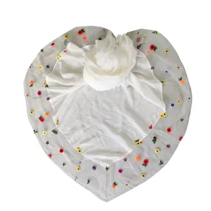 روسری زنانه مدل وال اسلپ حاشیه تور عروس