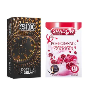  کاندوم سیکس مدل Dotted Delay بسته 12 عددی به همراه کاندوم شادو مدل Pomegranate بسته 12 عددی