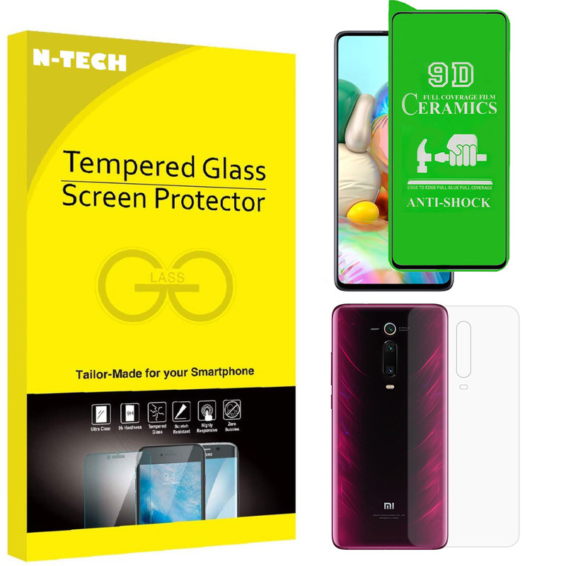  محافظ صفحه نمایش سرامیکی انتک مدل CRBKM-01 مناسب برای گوشی موبایل شیائومی Redmi K20 Pro به همراه محافظ پشت گوشی 