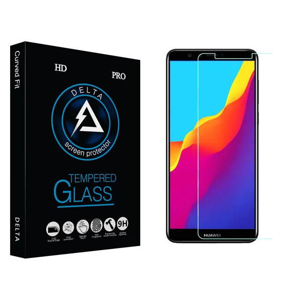 محافظ صفحه نمایش شیشه ای دلتا مدل Fit مناسب برای گوشی موبایل هوآوی Y5 Prime 2018/ Y5 Lite/آنر 7S