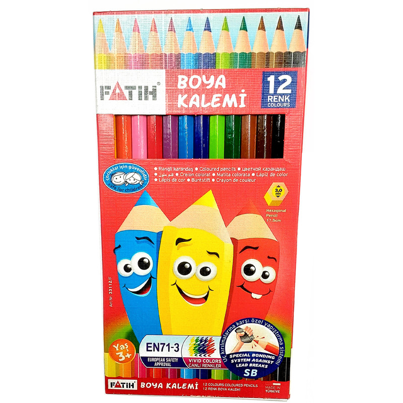 مداد رنگی 12 رنگ فاتح کد euro