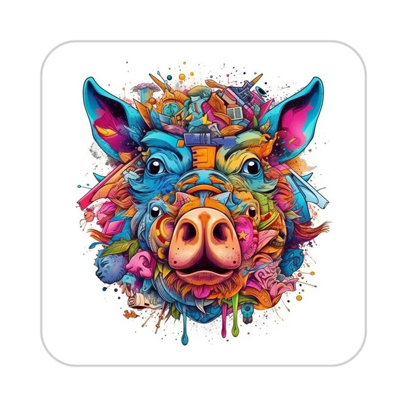 زیر لیوانی کاکتی طرح حیوانات رنگی مدل mp26702