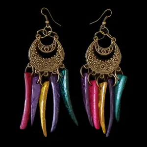 گوشواره زنانه مدل سنتی هندی 