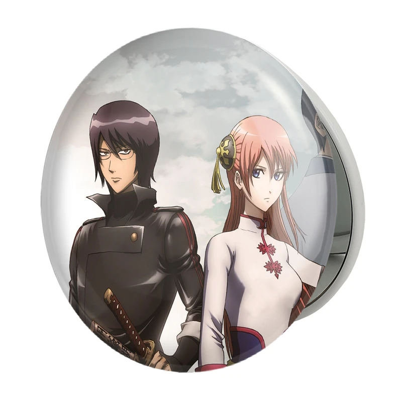 آینه جیبی خندالو طرح کاگورا و شینسوکه انیمه گینتاما مدل تاشو کد 12960 