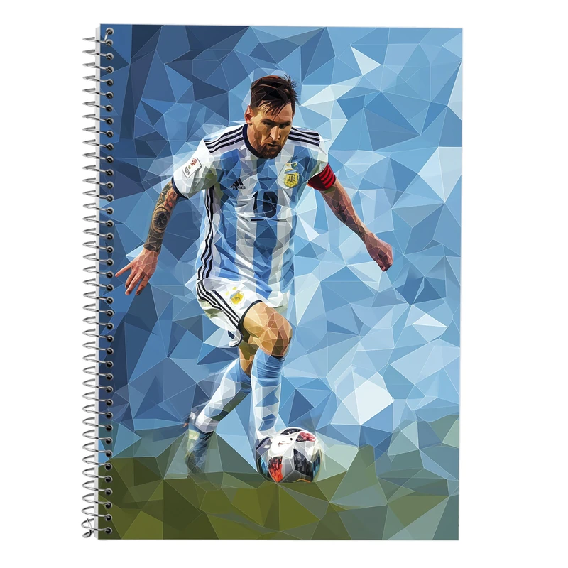 دفتر زبان 50 برگ مدوپد مدل دو خط طرح مسی messi کد DF14048