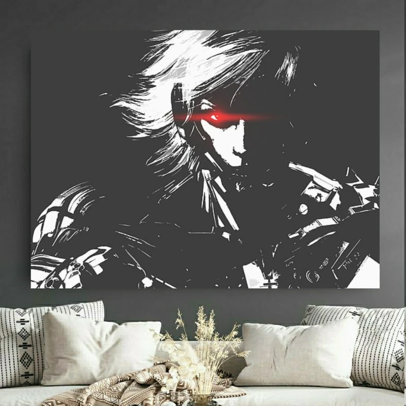 تابلو بوم طرح مخمل شخصیت ویدئو گیم مدل metal gear rising کد BK24100