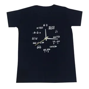 تی شرت آستین کوتاه زنانه مدل ساعت رنگ سرمه ای