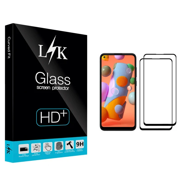 محافظ صفحه نمایش ال کی مدل Hard glass مناسب برای گوشی موبایل سامسونگ Galaxy A11 بسته دو عددی