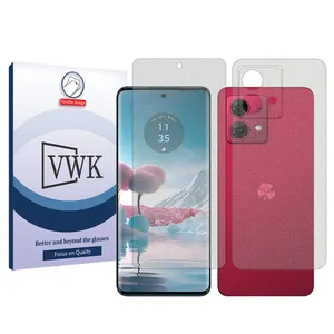 VWK Tough model matte screen protector suitable for Motorola Moto G84 mobile phone along with the back protector 