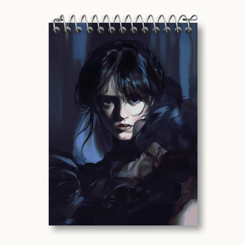 دفتر یادداشت 50 برگ خندالو مدل سریال ونزدی Wednesday کد 25194