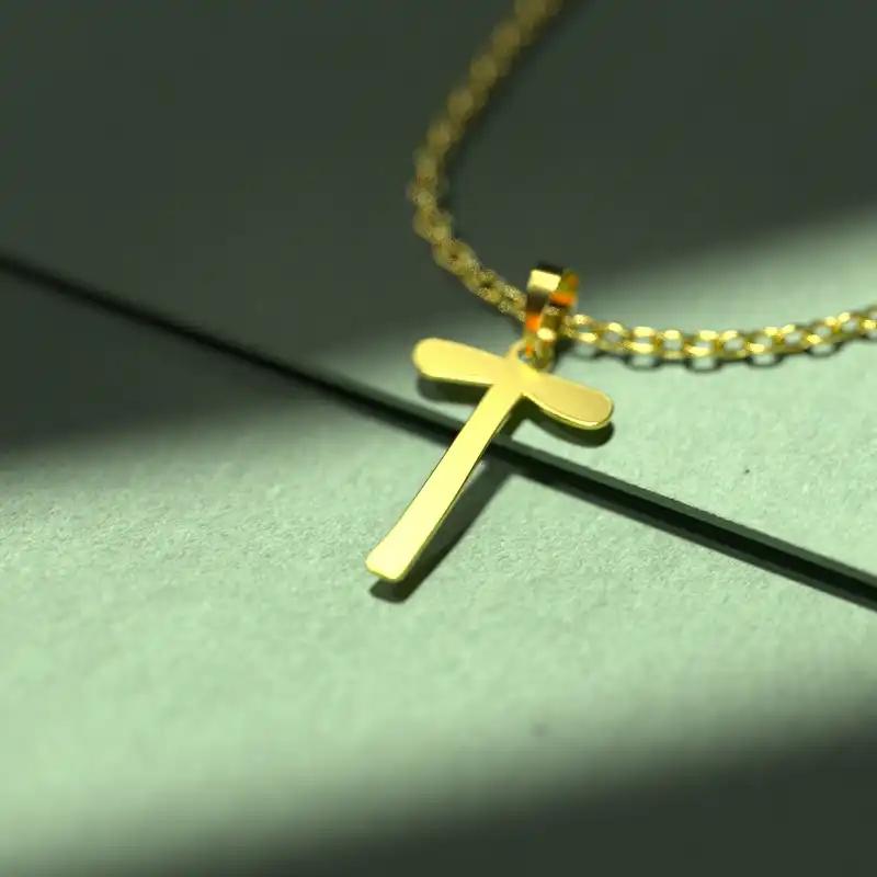 گردنبند طلا 18 عیار زنانه مدوپد مدل حرف T کد H3-1-1180