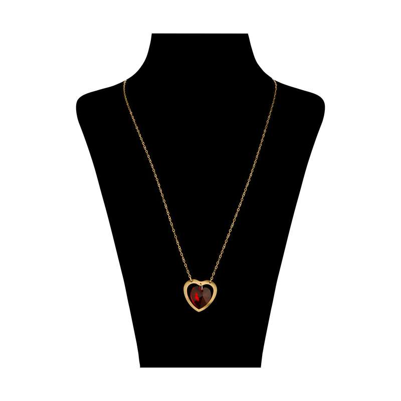 گردنبند طلا 18 عیار زنانه مایا ماهک مدل MM1617 سنگ سواروسکی قلب