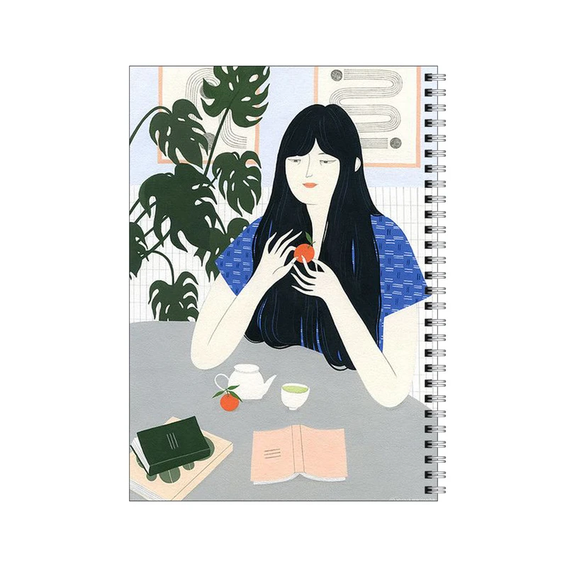 دفتر مشق 50 برگ بامبیلیپ طرح دختر و میوه و چای کد 4768451