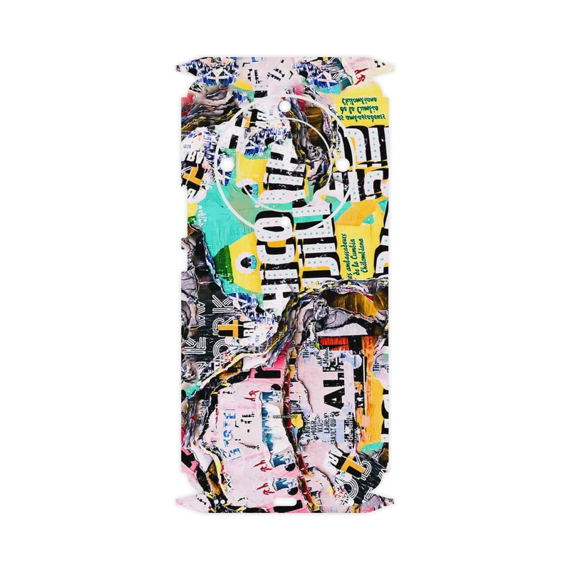 برچسب پوششی ماهوت مدل Collage of Teared Paper-FullSkin مناسب برای گوشی موبایل آنر X9a