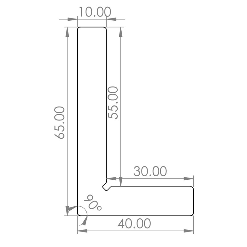 گونیا مویی مدل A90p65×40mm گونیا مویی مدل A90p65×40mm