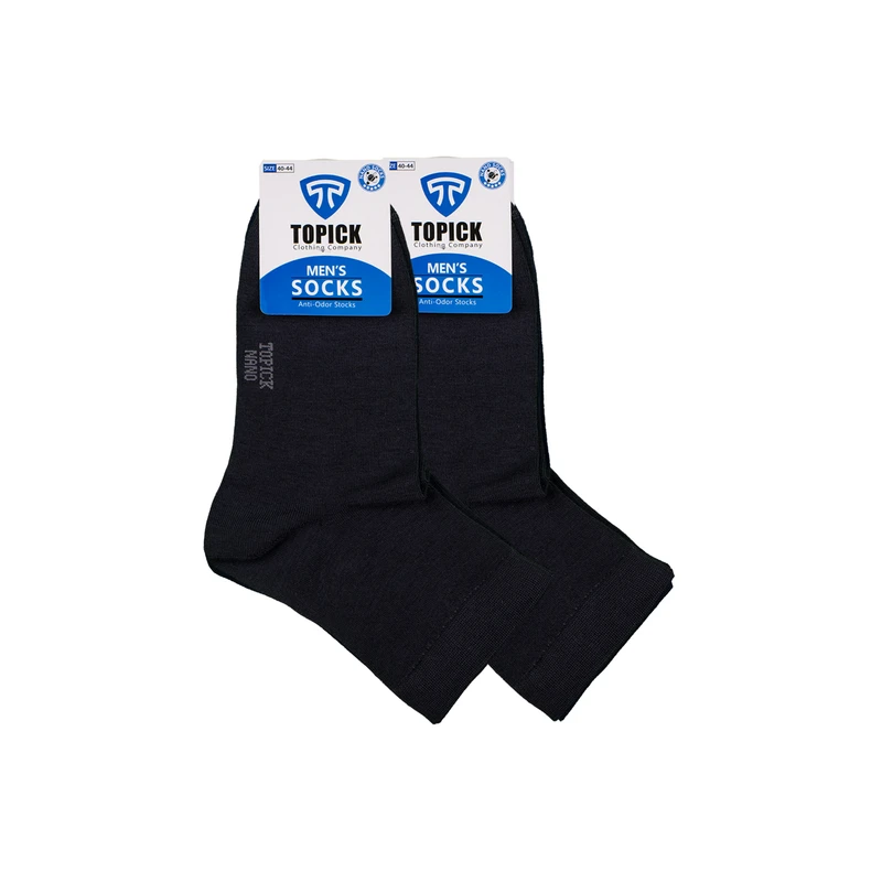 جوراب ساق کوتاه مردانه تاپیک مدل آنتی باکتریال بسته دو عددی