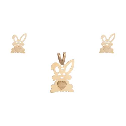 نیم ست طلا 18 عیار دخترانه مایا ماهک مدل MS0460