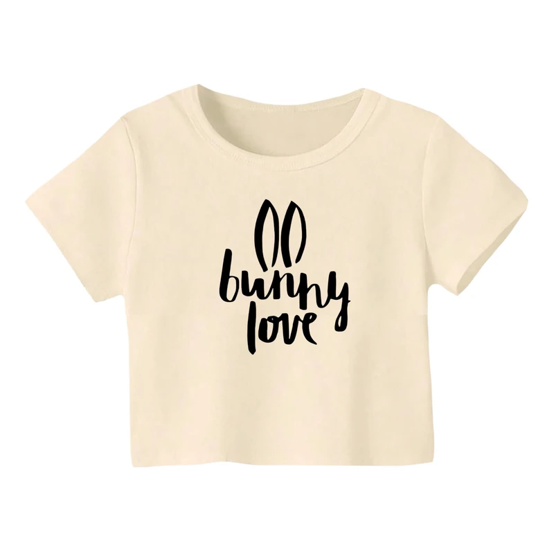 کراپ‌ تی‌شرت آستین کوتاه زنانه مدل خرگوش‌ کد 3
