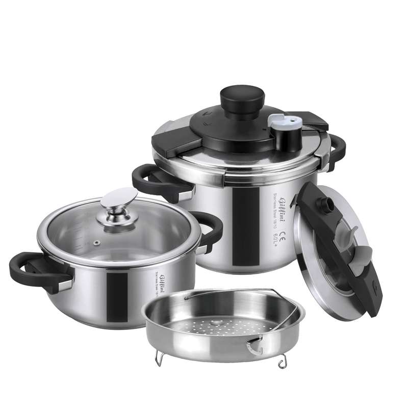 زودپز دوقلو جی فی نی مدل NEW-G01 گنجایش 6 و 4 لیتر زودپز دوقلو جی فی نی مدل NEW-G01 گنجایش 6 و 4 لیتر