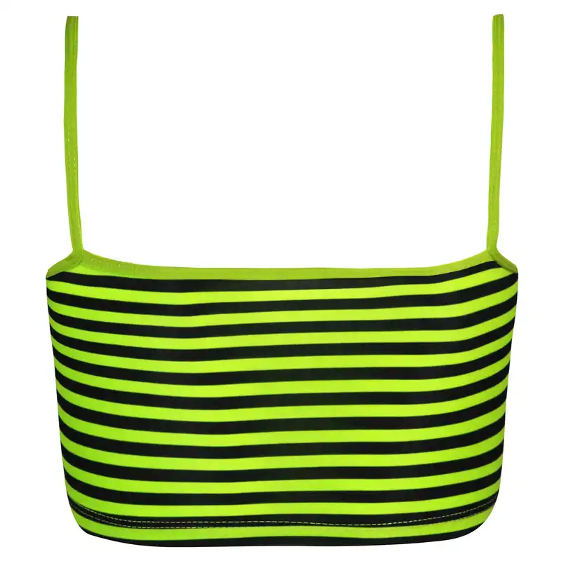 ست 3 تکه مایو دخترانه ماییلدا مدل 4409 رنگ زرد فسفری