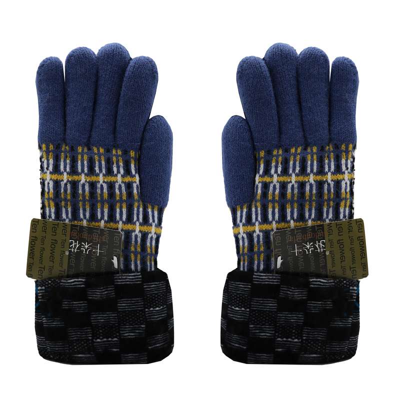 دستکش بافتنی زنانه مدل NEW LINE رنگ آبی نیلی