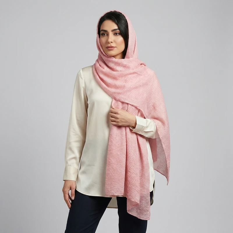 شال زنانه مدل پلیسه 