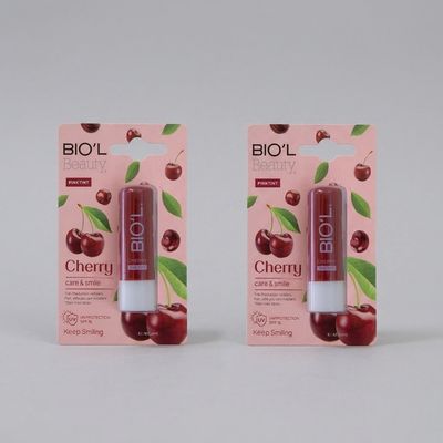بالم لب نرمکننده بیول مدل Cherry بسته 2 عددی با SPF 15، حاوی موم طبیعی و ویتامین E، مرطوبکننده و رنگدهنده ملایم