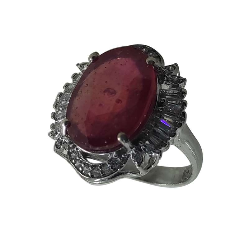 انگشتر نقره زنانه سلین کالا مدل یاقوت سرخ کد MPS-8