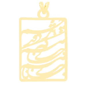 آویز گردنبند طلا 18 عیار زنانه الن نار مدل طرح چشم بد دور که هم جاني هم جاناني ELN3226