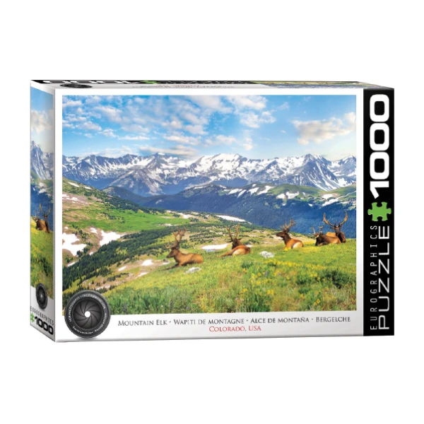 پازل 1000 تکه یوروگرافیکس پازلز مدل Mountain Elks - Colorado