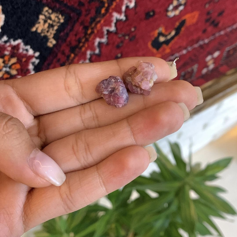 سنگ راف مدل یاقوت مجموعه 2 عددی