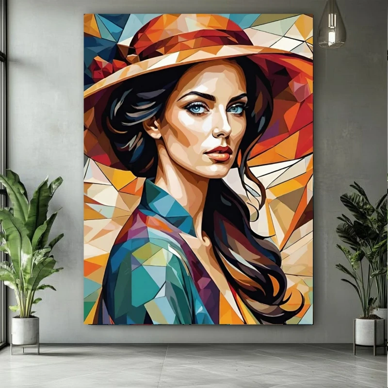 پوستر طرح نقاشی مدل بانوی زیبا کد BK24866