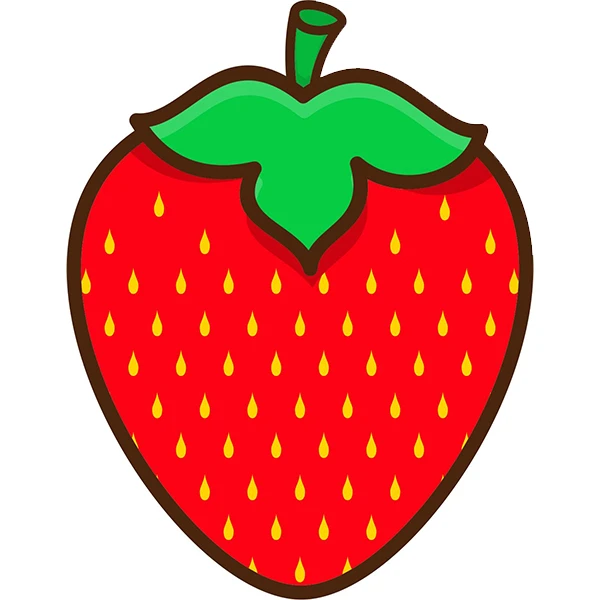 استیکر پارچه و لباس پاد آفرین طرح کارتونی توت فرنگی کد 5515