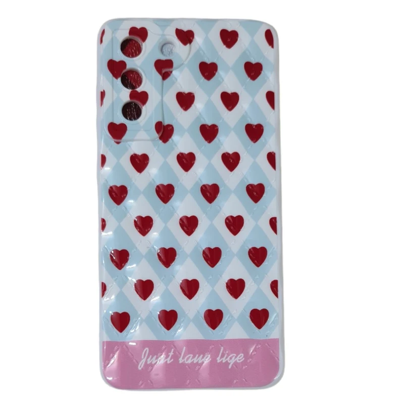 کاور مدل پافر طرح قلب کد 236 مناسب برای گوشی موبایل سامسونگ Galaxy S21 FE